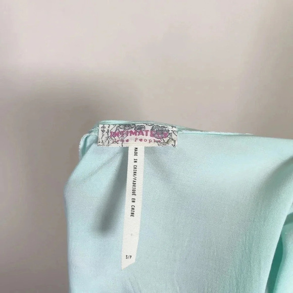 FREE PEOPLE INTIMATELY | LACE TRIM  HANDKERCHIEF HEM TANK IN MINT COLOR - Picture 8 of 15